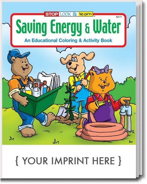 CS0320 Saving Energy & Water Coloring and Activity BOOK with Custom Im